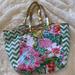 Lilly Pulitzer Bags | Lilly Pulitzer Nosey Posey Bag Tote | Color: Green/Pink | Size: Os