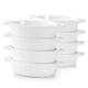 LOVECASA Porcelain gratin Dish, 230ml Rectangular Set of 8 Small Tapas/Lasagna/Baking Dishes with Double Handle-Set of 8, Colourful(16 x 8.5 x 3.8cm) (White 210ml, Set of 8)