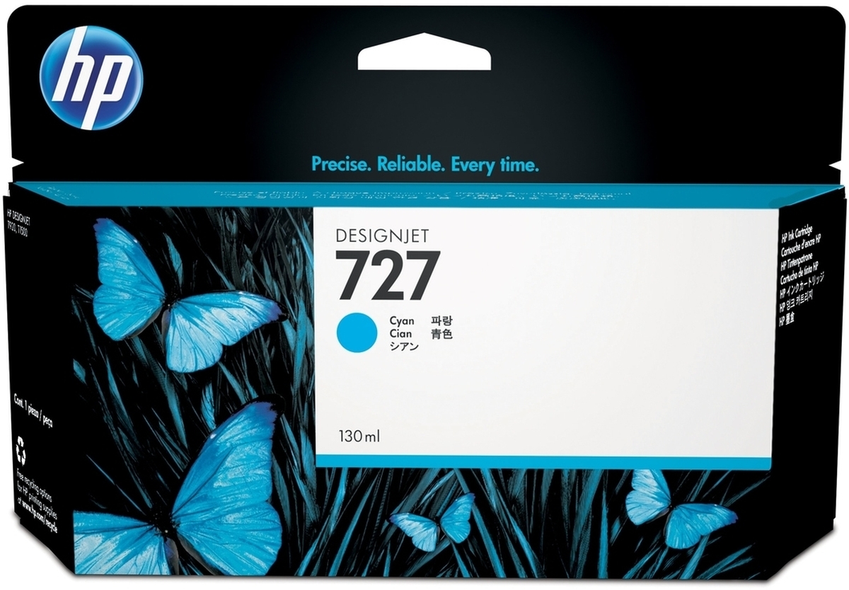 HP 727 Cyan DesignJet Tintenpatrone, 130 ml Image