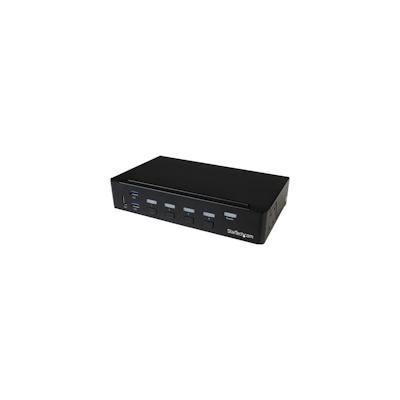 StarTech.com KVM Switch DP Umschalter USB 3.0 Hub 4K KVM-/USB-Switch 4 x KVM/Audio/USB + 3 x SuperSpeed 1 lokaler Benutz