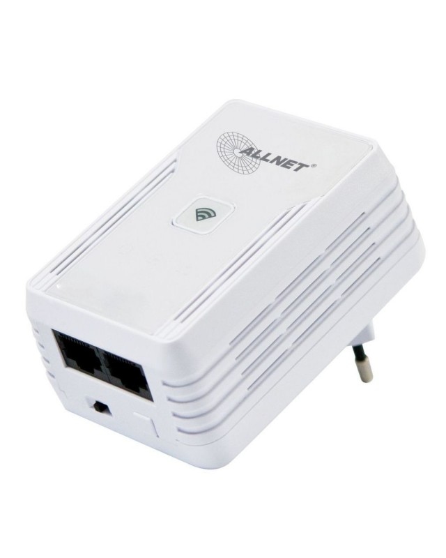 ALLNET PowerLine Netzwerkadapter 500 Mbps Homeplug AV 300 Wireless N Access Point 2x RJ45 10/100Mbit 3.6 W Image