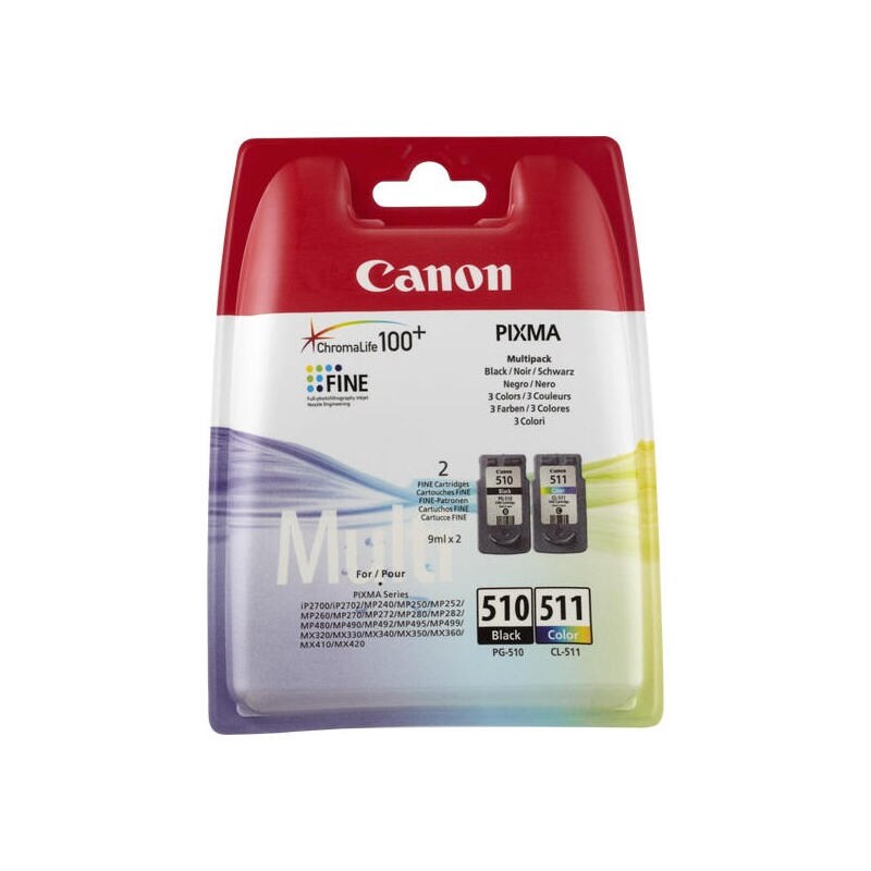 Canon PG-510 / CL-511 Multi pack 2er-Pack Schwarz Farbe Cyan Magenta Gelb Image