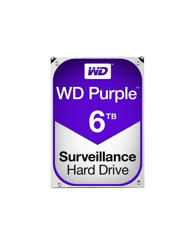 Western Digital WD Purple Surveillance Festplatte 6 TB intern 8.9 cm 3.5" SATA 6Gb/s 5400 rpm Image