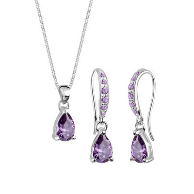 Elli - Tropfen Zirkonia 925 Sterling Silber Schmuck-Set Damen