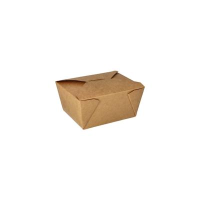 Papstar 500 Stück Lunchboxen, Pappe pure 750 ml 10,5 x 13 cm x 6,5 cm braun