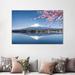 East Urban Home Mount Fuji in Spring by Jan Becke - Wrapped Canvas Photograph Print Canvas/Metal in Blue/Pink | 40 H x 60 W in | Wayfair