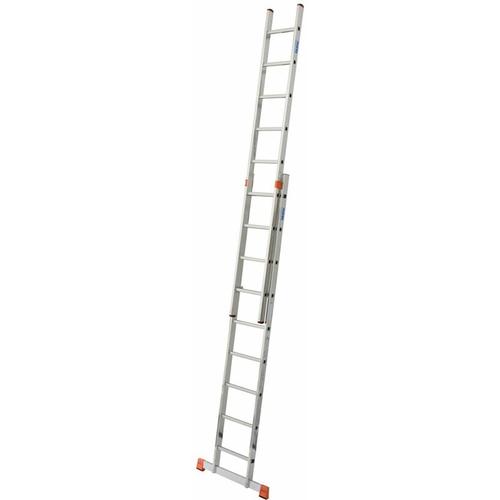 Krause Monto-Fabilo Alu Schiebeleiter Anlegeleiter 2 x 9 Tritte l 440 cm 2-tlg.