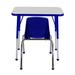 Factory Direct Partners T-Mold Laminate Adjustable Height Desk & Chair Set Laminate/Metal | Wayfair 12889-GYBL