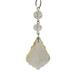 Decor N' Beyond Crystal Leaf Pendalogue Finial Ornament Crystal in Brown | 4 H x 2 W x 1.25 D in | Wayfair GB51-009 CHAMP