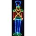 Lori's Lighted D'Lites Large Soldier Holiday Lighted Display Metal in Blue/Green/Red | 72 H x 27 W x 0.25 D in | Wayfair 201-SSL