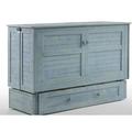 Pyper Marketing LLC Luka Cabinet Bed w/ Queen Mattress Wood in Blue | 41.1 H x 63.5 W x 83.1 D in | Wayfair MUR-POP-QEN-SK-1