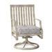 Woodard Seal Cove Swivel Patio Dining Chair w/ Cushion in Gray | 37.75 H x 24 W x 26.5 D in | Wayfair 1X0472-70-14Y