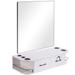 MCombo Locking Wall Mount Barber Station Mirror Wood in White | 47.9 H x 41.4 W x 14.9 D in | Wayfair 6154-5012W-mirror