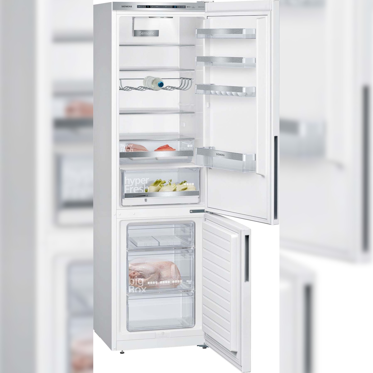 Siemens Kühl/Gefrierkombi IQ500 KG39EAWCA, Nutzinhalt des Kühlfachs 249 l, Nutzinhalt des Gefrierfachs 88 l Image