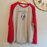 American Eagle Outfitters Shirts | American Eagle Baseball Style Tee Xl | Color: Gray/Red | Size: Xl