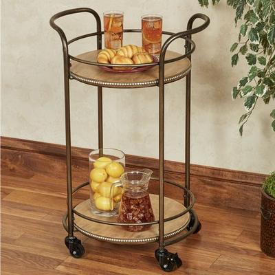 Santo Serving Cart Bronze , Bronze