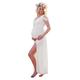 FEOYA-Pregnancy Ladies Maxi Dress for Photo Shooting Off Shoulder Gowns Sexy Elegant Trailing Long Dress Split Front Summer Mercerized Cotton Deep V-Neck Tight White