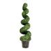 Costway 4 Feet Artificial Boxwood Spiral Green Leaves Tree