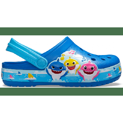 Crocs Bright Cobalt Kids' Crocs Fun Lab Baby Shark Band Clog Shoes