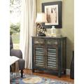 Birch Lane™ Demetra 2 Drawer Accent Cabinet Wood in Blue/Brown | 35 H x 32 W x 15 D in | Wayfair 9E39DA9CCA724E68949F7CF2E3B2F2CB