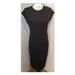 Zara Dresses | Honeycomb Pattern Cap Sleeve Dress | Color: Black | Size: L