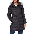 Tommy Hilfiger Women's TH ESS TYRA Down Coat with Fur Jacket, Black, M