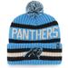 Men's '47 Blue Carolina Panthers Bering Cuffed Knit Hat with Pom