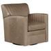 Club Chair - Bradington-Young Barnabus 27.5" Wide Swivel Club Chair Genuine Leather/Fabric in Black/Brown | 36 H x 27.5 W x 35 D in | Wayfair