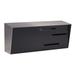 Modern Mailbox Modern Wall Mounted Mailbox Aluminum in Gray/Black | 6 H x 14.25 W x 4 D in | Wayfair TTStainlessBlack