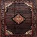 Black/Brown 96 W in Indoor Area Rug - Bungalow Rose Hennadzy Traditional Brown/Black/Red Area Rug Polyester/Wool | Wayfair