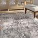 Gray/White 60 x 0.38 in Area Rug - Gracie Oaks Favata Abstract Ivory/Granite Area Rug Polyester | 60 W x 0.38 D in | Wayfair