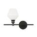 Mercury Row® Sullivan Street 1-Light Dimmable Bath Sconce, Glass in White/Black | 10.2 H x 14.7 W x 8 D in | Wayfair