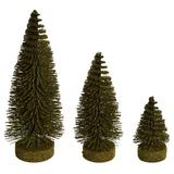 Vickerman 660102 - 3"-5"-7" Green Oval Tree 3/Set (LS190390) Christmas Decorative Tree
