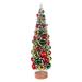 Vickerman 665381 - 18" Frosted Grn Tree Red-Grn-Gold Balls (LS203418) Christmas Decorative Tree