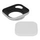 Haoge LH-S46P 46mm Square Metal Screw-in Lens Hood Hollow Out Designed with Metal Cap for Leica Rangefinder Camera with 46mm E46 Filter Thread Lens Silver