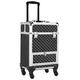 costoffs Makeup Case Professional Beauty Trolley Case Extra Large Cosmetic Storage Organiser with a Drawer and 360 Degree Wheels, Black