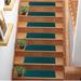 White 0.3 x 6.5 W in Stair Treads - Purhome Slip Resistant Machine Washable Solid Color Low Pile Stair Treads Synthetic Fiber | Wayfair