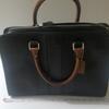 Coach Bags | Coach Slim Leather Briefcase. | Color: Black/Brown | Size: Os