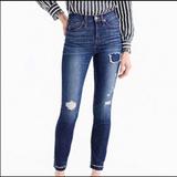 J. Crew Jeans | J Crew Distressed Skinny Jeans, Size 31 Tall | Color: Blue | Size: 31