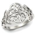 Celtic Trinity Knot Band Ring Sterling Silver 925 Filigree Braided Woven Viking Irish Promise Engagement Rings Norse Jewelry for Women Girls Size 5 6 7 8 9 10 11