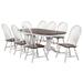 Sunset Trading Andrews 9 Piece Double Pedestal Extendable Dining Set In Antique White Chestnut Brown - Sunset Trading DLU-ADW4296-C30-AW9PC