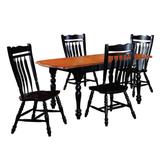 Sunset Trading Black Cherry Selections 5 Piece Drop Leaf Extendable Dining Set with Aspen Chairs - Sunset Trading DLU-TDX3472-C10-AB5PC