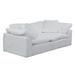 Sunset Trading Cloud Puff Slipcover for 2 Piece Modular Large Loveseat In White Performance Fabric - Sunset Trading SU-1458SC-81-2C