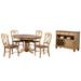 Sunset Trading Brook 6 Piece Round or Oval Butterfly Leaf Dining Set - Sunset Trading DLU-BR4260-C50-SRPW6PC