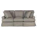 Sunset Trading Horizon T-Cushion Slipcovered Sofa In Gray Performance Fabric - Sunset Trading SU-117600-391094