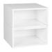 Niche Cubo Storage Set- 2 Half Size Cubes in White Wood Grain - Regency PC062PKWH