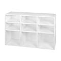 Niche Cubo Storage Set- 3 Full Cubes/6 Half Cubes in White Wood Grain - Regency PC3F6HWH