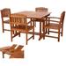 5-Piece Butterfly Dining Chair Set & Cushion, Green - All Things Cedar TD72-20-G