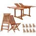 9-Piece Butterfly Folding Chair Set - All Things Cedar TD72-22