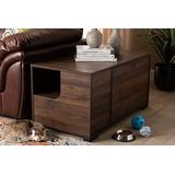 Baxton Studio Connor Modern Walnut Brown Finished 2-Door Cat Litter Box Cover House - Wholesale Interiors SECHC150110WI-Columbia-Cat House